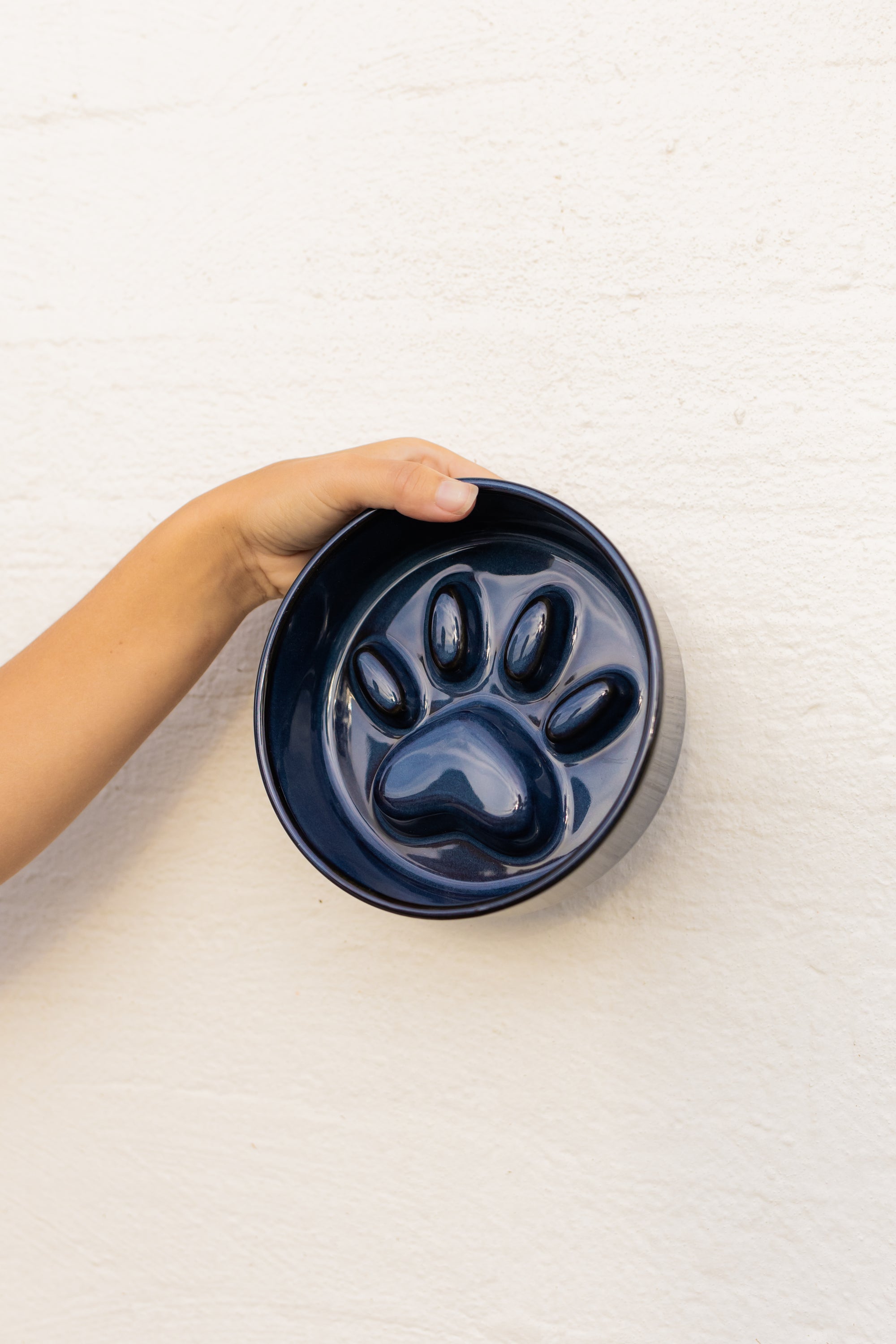 Ceramic Paw Print Slow Feeder