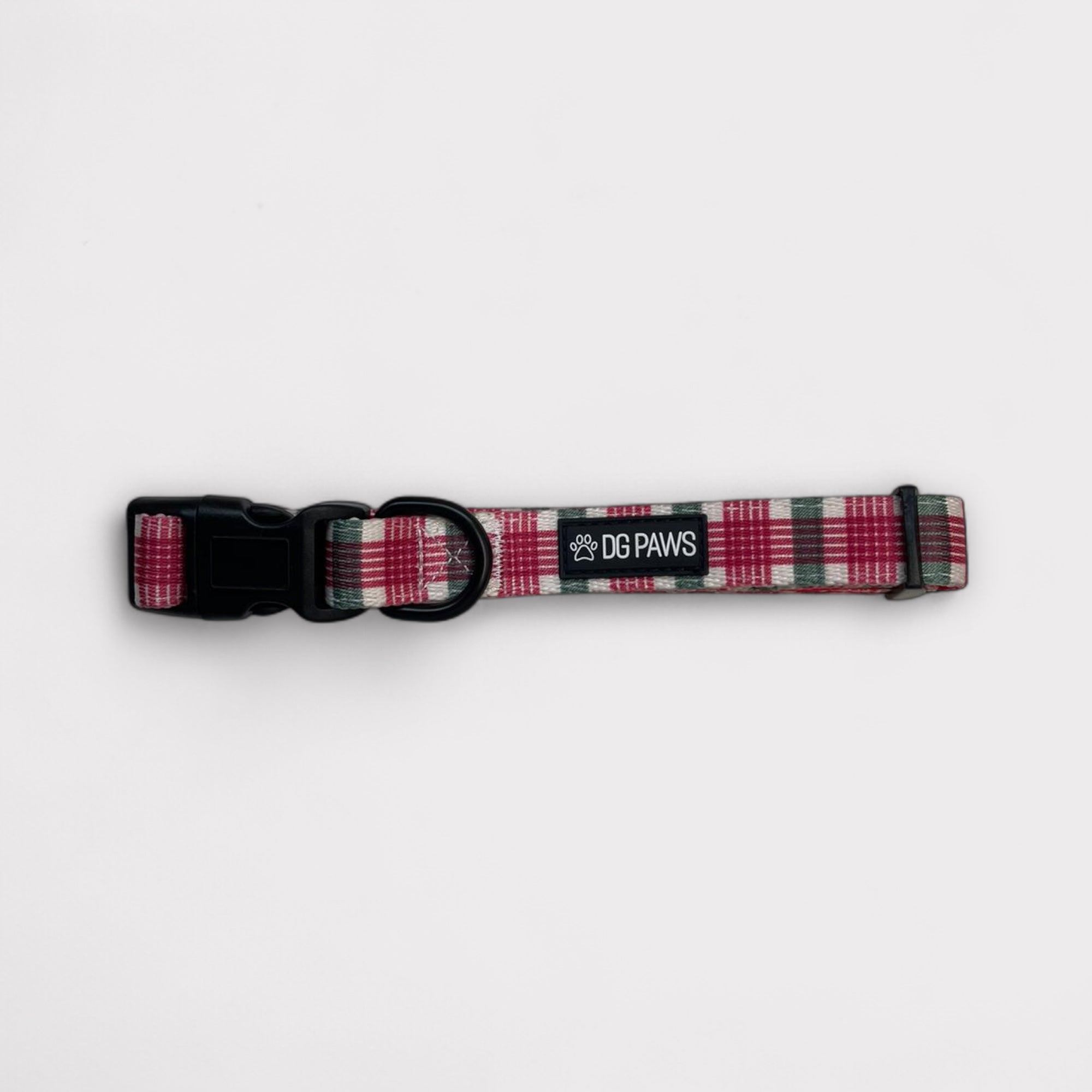 Red & Green Tartan Dog Collar