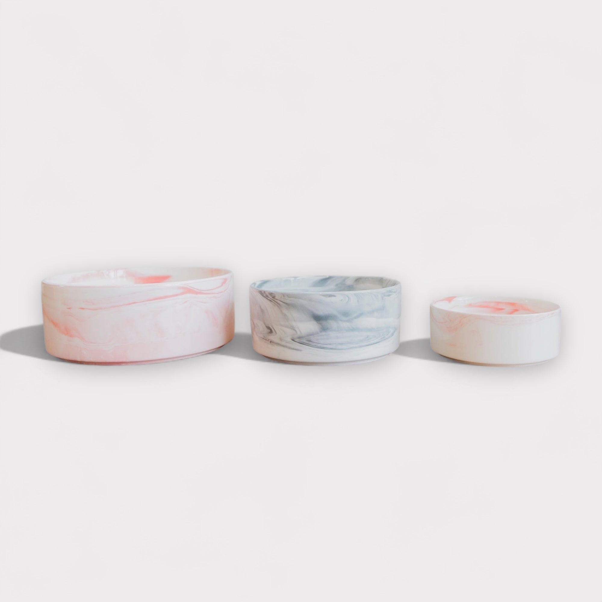 Ceramic Marble Dog Bowl