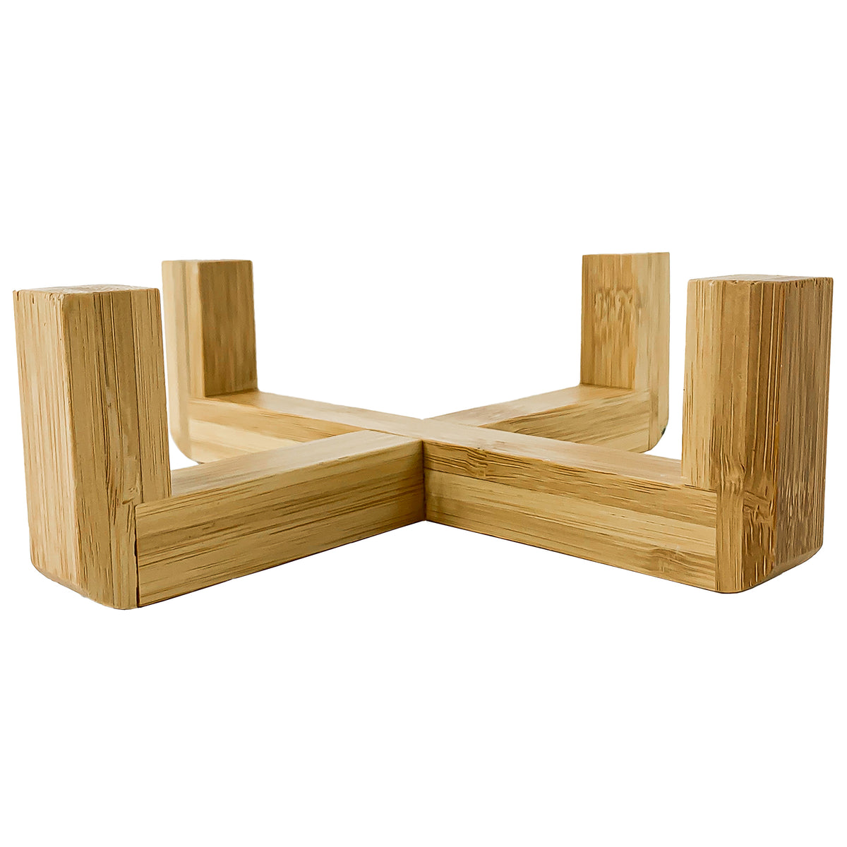 Bamboo Dog Bowl Stands